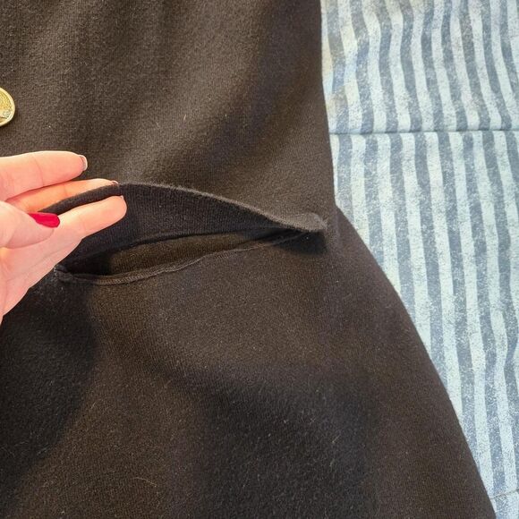 Express Women's Black sz XL double breasted gold button blazer career old money - Picture 6 of 8